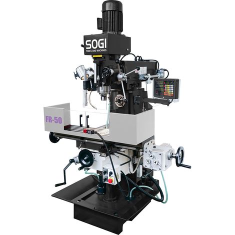 Fresatrice verticale/orizzontale SOGI FR-50 visualizzata 3 assi avanzamento automatico longitudinale (1/5)