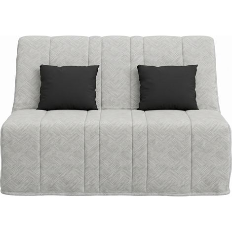Banquette convertible NEA BZ, couchage 140x190, avec 2 coussins OFFERTS, Tambre perle (1/5)