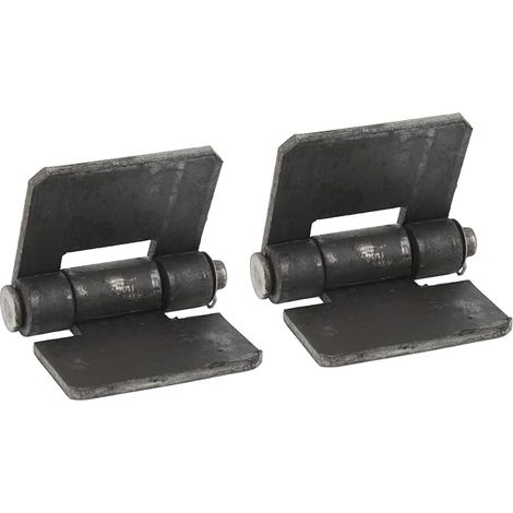 2 Pieces 106 x 75 x 5 mm Weldable Door Hinges Heavy Duty Metal Door Hinges, Long Leaf Style Strap, Trailer Thickness 5 mm Pin (1/5)