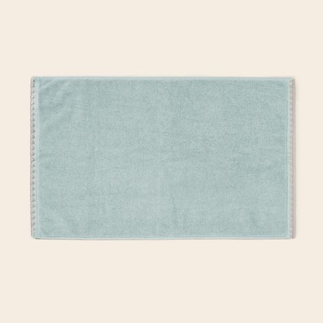 Tapis de bain en Éponge unie et point feston triangulaire NERYDA