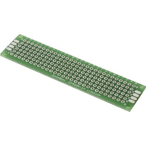TRU COMPONENTS PCB2-4060 Platine d'expérimentation Epoxy (L x l) 60 mm x 40 mm 35 µm Pas 2.54 mm Contenu 1 pc(s) (1/2)