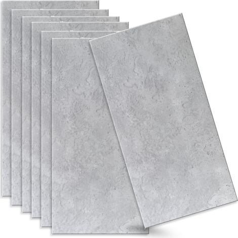 Verdico  3D Panneaux muraux Polystyrne - Gris - 100x50 Cm - 16 pices - Béton Architectural - 8 m2 - Panneaux de plafond