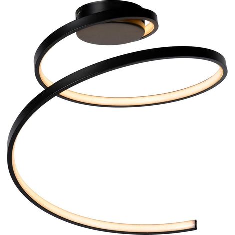 Plafonnier diam 46 cm led 3 stepdim 1x24w 3000k noir lucide - maxence