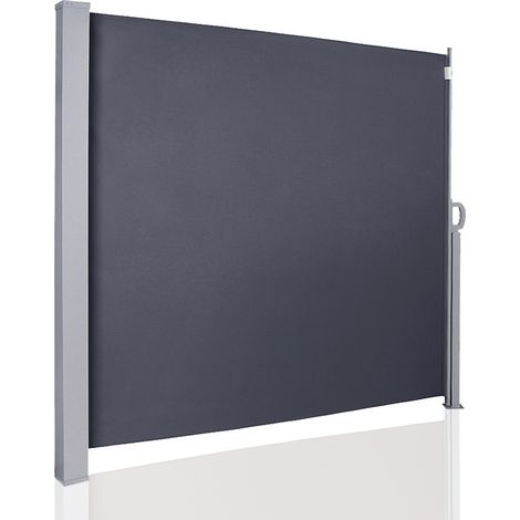 SWANEW Tenda laterale retrattile Tenda laterale del patio all'aperto Protezione della privacy Estensibile Resistente 180x300cm Grigio (1/5)
