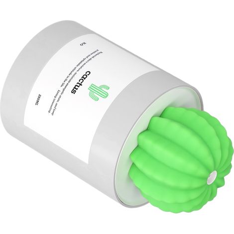 Mini Humidificateur USB 280ml pour Bureau - Design Cactus Gris - Brumisateur Silencieux Nano