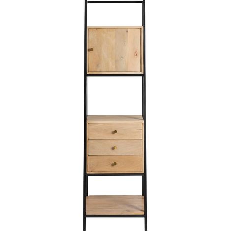 Etagère en bois de manguier et métal Mathieu (1/5)