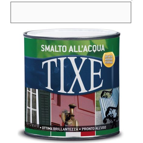 TIXE Aquatix Smalto Acrilico all’Acqua Bianco Lucido – per legno, ferro e metalli 500ml (1/4)