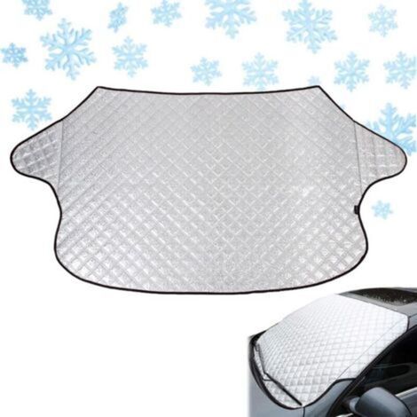 Couverture Pare-Brise Voiture,Universelle Couverture Pare Brise,Protection Pare Brise Hiver,145×100cm Couverture Pare-Brise Avant Voiture pour Anti Givre,Neige,Glace,UV (1/4)
