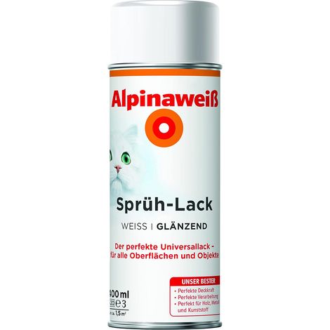 Alpina Alpinaweiß Sprühlack 400 ml glänzend (1/3)
