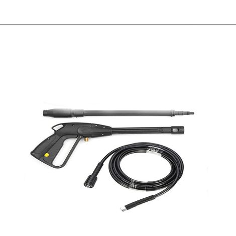 Pistola de agua a alta presión doméstica de color negro (pistola de agua a alta presión con boquilla ajustable y manguera de alta presión de 5 metros) (1/5)