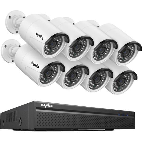 Videoüberwachungssystem, 5 MP Auflösung, Nachtsicht bis zu 30 m, 4 x 3 MP Kameras, 1 TB (1/2)