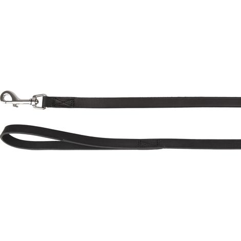 Laisse 130 cm x 16 mm RONDO cousu noir  pour chien - Flamingo
