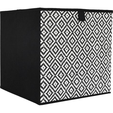 Braid ÉTAGÈRE BOÎTE 30x30cm PLIABLE noir et blanc (1/4)