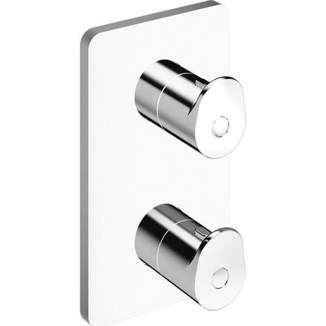 Façade thermostatique externe Botte laiton 2 sorties Chromé - CRISTINA ONDYNA BT75251