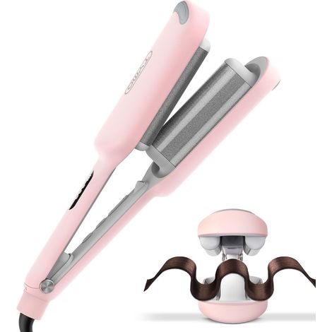 Hair Curler, 32 mm Waving Irons for Large Curls, Suitable for Beginners, Curling Iron for Long Short Hair, 4 Adjustable Temperatures, LED Display, Anti-scald (1/5)