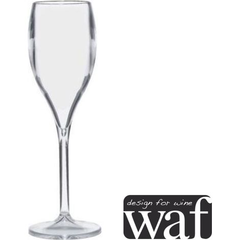 Waf opale glass flutè san infrangibile 15 cl set 6 pezzi