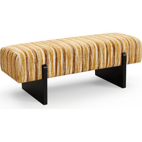 Banc en tissu tramé à motif moutarde VOG (1/5)