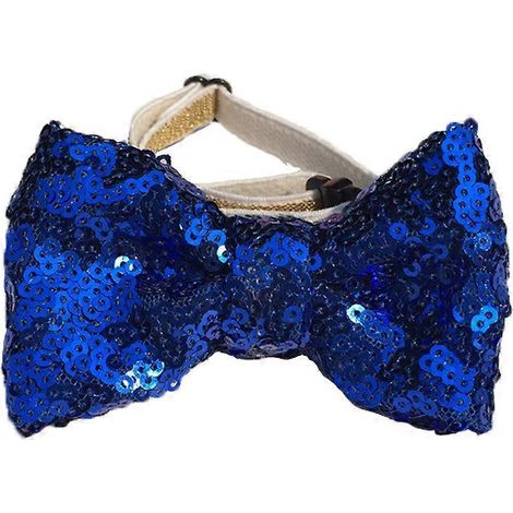 Corbata con lazo de cumpleaños para mascotas, adorable, azul, para perros y gatos. (1/5)