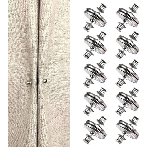 Cordons magnétiques pour rideaux, boutons-pression, amovibles, opaques, 2 (1/4)