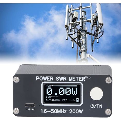 Professionelles HF-SWR-Meter (1,6–50 MHz, 0,5–200 W) für Kurzwelle und Hochfrequenz (1/5)