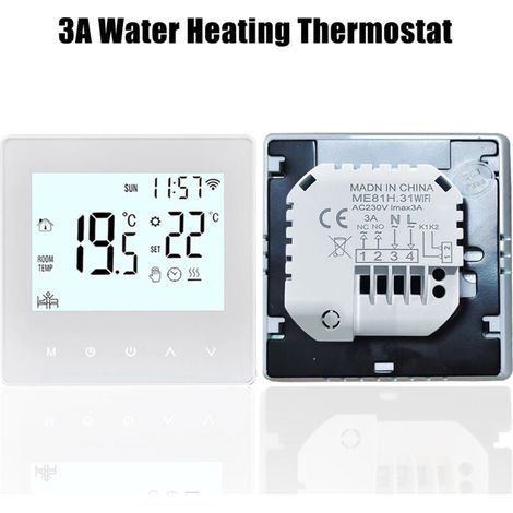 Tuya Smart WiFi Termostato 3A Schermo LCD digitale programmabile Regolatore di temperatura per riscaldamento a pavimento Parete intelligente per acqua (1/5)