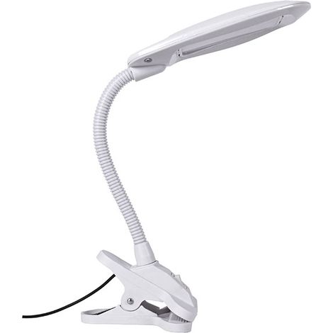 Flexo serie ALBA 5W LED 4000K con clip H.40cm en blanco (1/3)