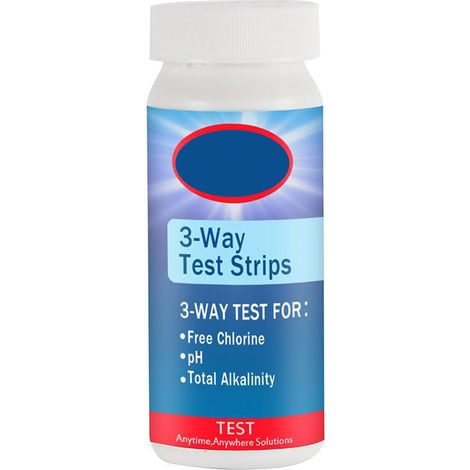 Kit de Test Eau Piscine 3 en 1: Bandes Réactives PH, Alkalinité Totale et Dureté pour Contrôle Qualité, 1 Pièce -KZQ (1/2)