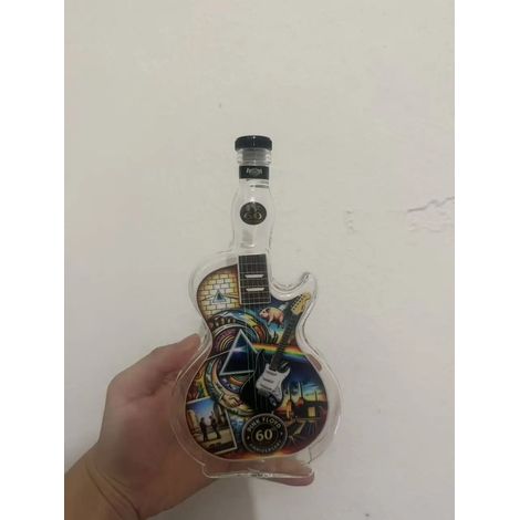 (boîte couleur) Carafe en verre Pink Floyd 60e anniversaire, bouchon hermétique, pour whisky, brandy, rock, concert ou bar. (1/5)