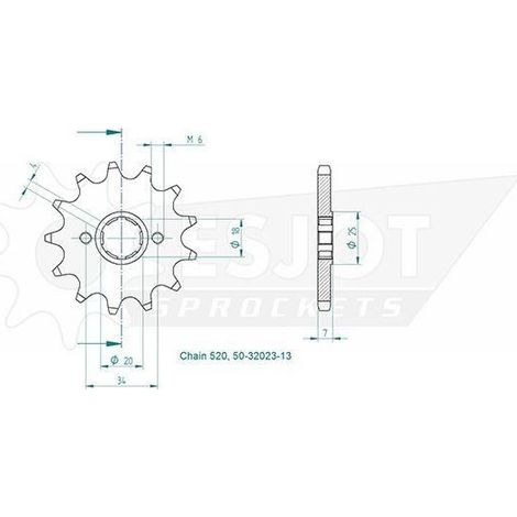 Pignon - 520 - 12 Dents - Made in Germany