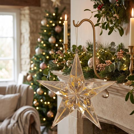 Decoro Diamante Stella da Appendere Oro D13,5 H3,5 EDG (1/5)