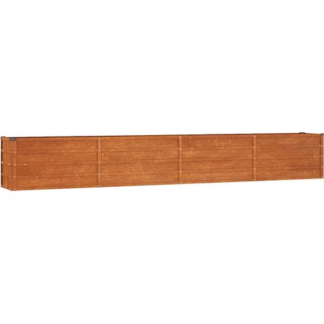 Maison Exclusive - Hochbeet Rostig 320x40x45 cm Cortenstahl (1/5)