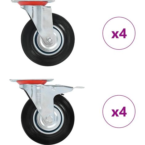 vidaXL 8 pcs Swivel Casters 125 mm (1/5)