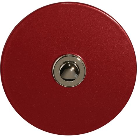 Sonnette filaire rond acier rouge fixation murale