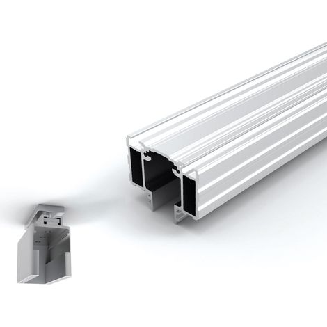 Guía Techo Invisible Proslide 2m Primer   - PROSLIDE - Guía empotrable para puertas correderas hasta 100 Kg. (1/5)