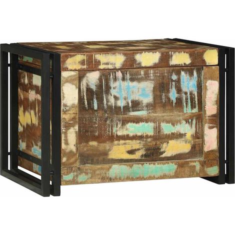 Boîte de rangement-Coffre de rangement-Stockage Rangement 60 x 40 x 41 cm Bois de récupération 723081 (1/5)