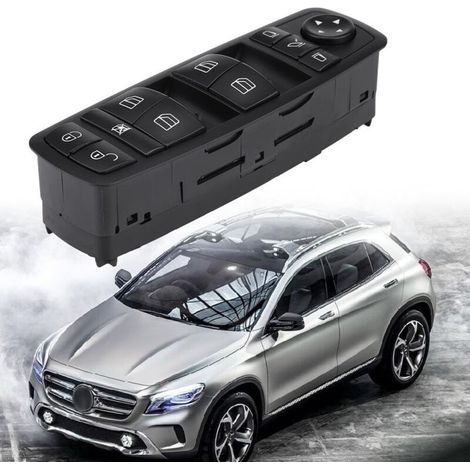 Interruttore alzacristalli elettrici, 1698206710, interruttore principale di controllo alzacristalli elettrici, interruttore a pulsante, adatto per Classe A W169 W245 (1/5)