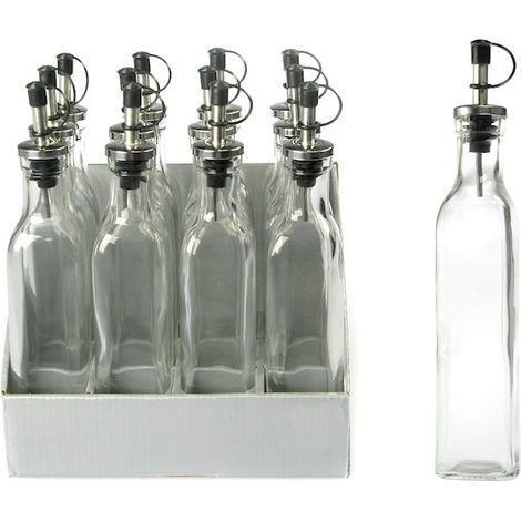 Bouteille en verre transparent avec bouchon doseur 250 cc