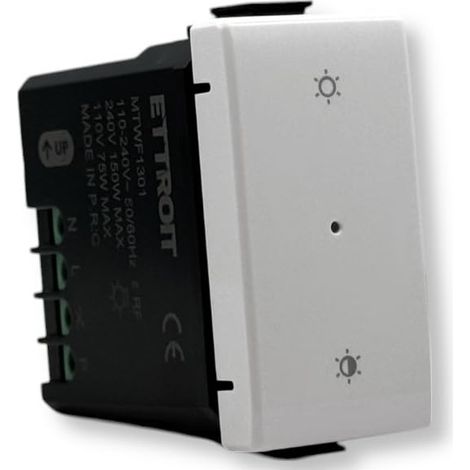 Interrupteur variateur connecté Smart Wifi module compatible avec supports plana blanc (1/5)
