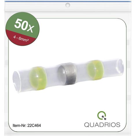 Quadrios 22C464 Giuntafilo intermedio con guaina termoretraibile 4.0 mm² 6.0 mm² Completamente isolato Giallo 1 KIT (1/5)