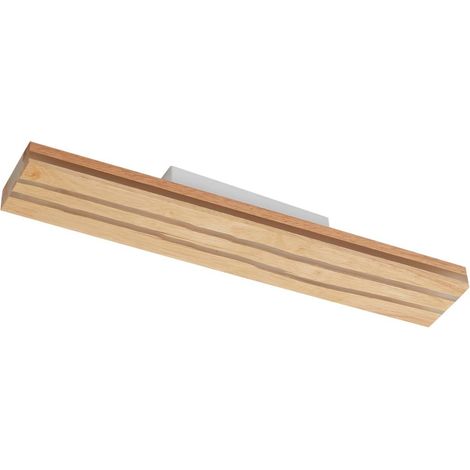 Lucande Lámpara de techo LED 'Silja' en Marrón Madera
