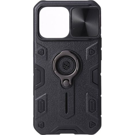 Coque arrière pour iPhone 13 Pro - Protection Extreme Privacy avec béquille - Noire - Étui (1/4)