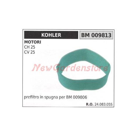 Prefiltro de aire de espuma KOHLER tractor de césped CH 25 CV 25 009813