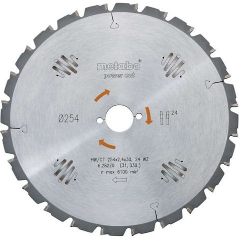 Metabo Accessori - Lama per sega per legno 315x30 mm, 24 denti 628016000