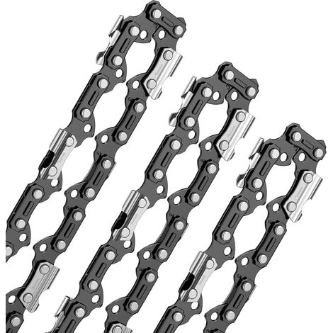 058 Set of 3 x 50 cm Chains 0.325 Inches 76 Drive Links 1.5 mm (1/5)