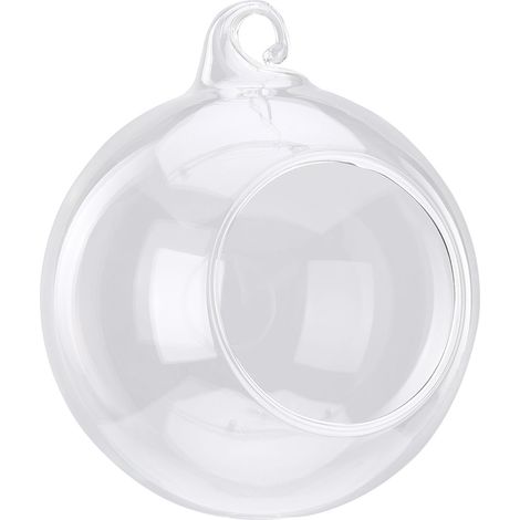 Terrarium suspendu en verre borosilicate résistant à la chaleur - 3 tailles (6cm/8cm/10cm) - avec cordon pour table ou suspension (1/5)
