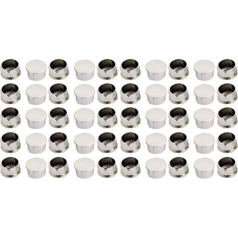Möbel Kunststoff Runde Unterputz Kabelverbinder Lochabdeckungen 25mm Durchmesser 50 pièces