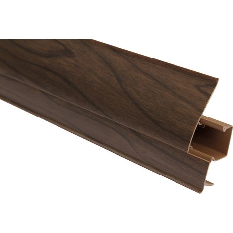 PVC Sockelleisten Sparpakete Fußbodenleisten 23x65mm Modern Kabelkanal: 8607 Holzoptik Nussbaum, 20 Meter / 10 Leisten (1/5)