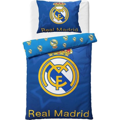 Parure de lit REAL MADRID 140 x 200 cm en coton, double face (1/2)