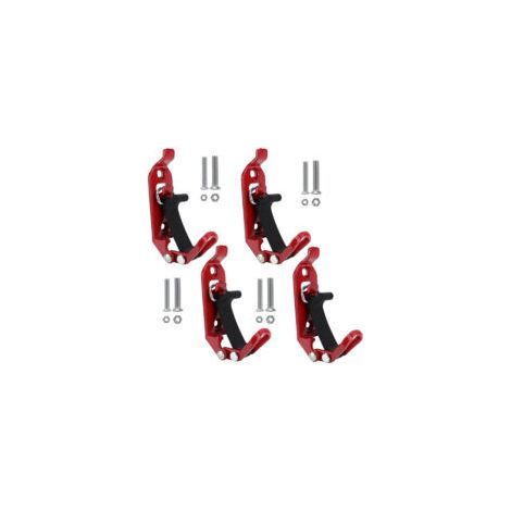 Support de pelle pour galerie de toit : ensemble de 4 supports de pelle pour voiture, pinces de fixation pour barres transversales de toit en métal et caoutchouc, support de pelle avec vis et tapis an (1/2)