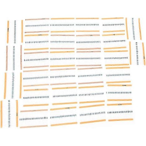 Kit 600 pièces résistances à film métallique 1/4W, précision 1%, 30 valeurs, anneaux 5 couleurs, assortiment pour bricolage électronique. (1/3)